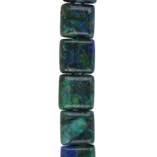 Chrysocolla Flat Square Beads, 10mm by Bead Landing&#x2122;